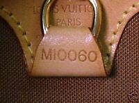 A current date code of MI 0060 in a Louis Vuitton Ellipse looks like this: