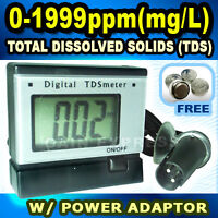 Digital TDS Meter Tester Aquarium Water +Power adaptor 0~1999 PPm (mg/L) Range in Consumer Electronics, Gadgets & Other Electronics, Other | eBay