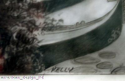 John Kelly Untitled Custom Framed Original Graphite Pencil Painting 