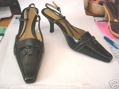 Madeline Womens Slides Mules Dress Shoes 6.5 Black NEW