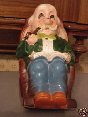 Old Man Rocking Chair Coin Bank Made in Japan  