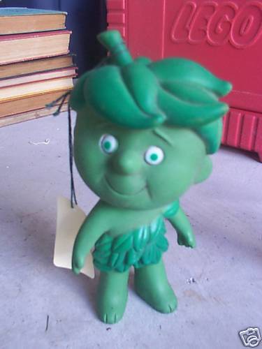 Unique Vintage Vinyl Green Giant Bean Sprout Toy LOOK  