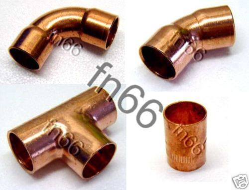 80 St Kupfer Lötfittinge Fittinge 15 mm _ Lötfittings  