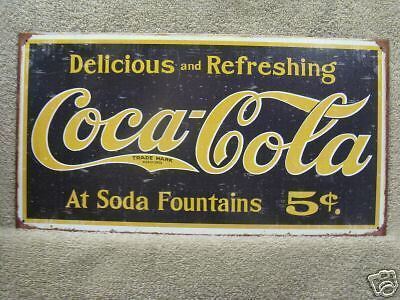 Coca Cola Coke 1880s vintage look advertising Tin Sign  