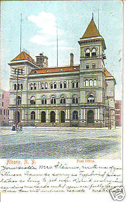 Albany New York Post Office 1900s old postcard  