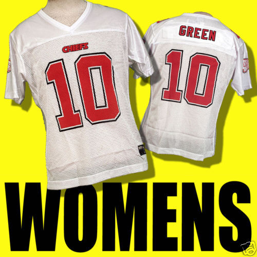 CHIEFS TRENT GREEN WOMENS REPLICA JERSEY KANSAS NFL XL  