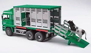 Bruder Toys Cattle Transportation MAN Truck Cow NEW  