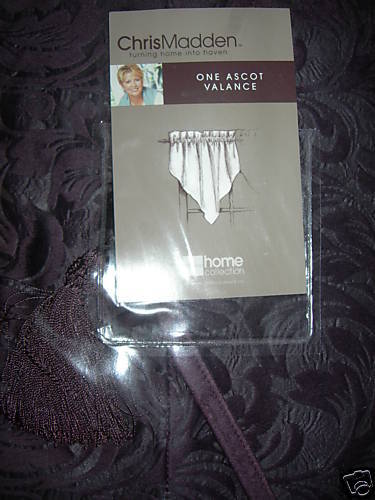 CHRIS MADDEN~MCQUEEN~PLUM ~ ASCOT VALANCE~NEW  