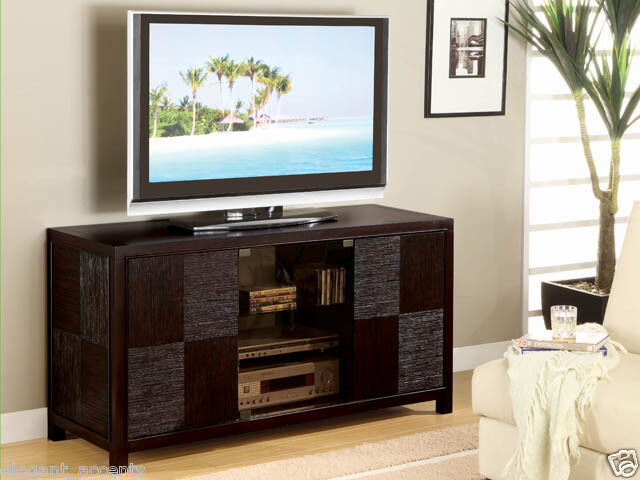 Cappuccino Finish Contempo Plasma TV Stand Console HD  