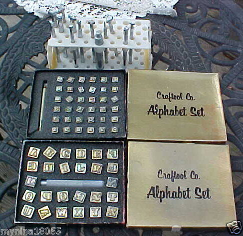 Craftool Alphabet Sm+Lg MIBs + 12 Designs Leather Tool  