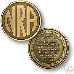 NATIONAL RIFLE ASSOC. NRA 2ND AMENDMENT CHALLENGE COIN  