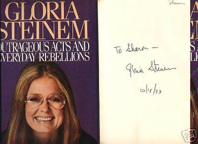   ACTS & REBELLIONS  GLORIA STEINEM SIGNED 1ST VERY GOOD CONDITION