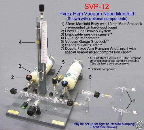 SVP 12 PYREX NEON MANIFOLD SIGN PLANT EQUIPMENT SUPPLY  