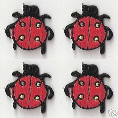Spring 4 Red Lady Bug Ladybug Beetle Insect Embroidery applique patch 