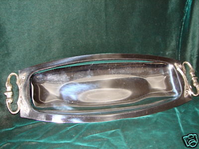 BEAUTIFUL VINTAGE KROMEX METAL RETRO 1950S CHROME TRAY w/HANDLES