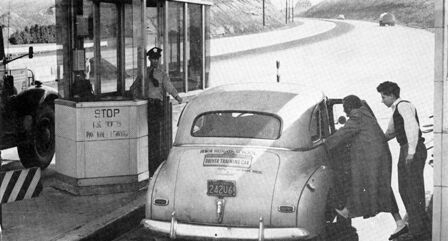 Irwin PA exit Pennsylvania Turnpike tollbooth 1947  