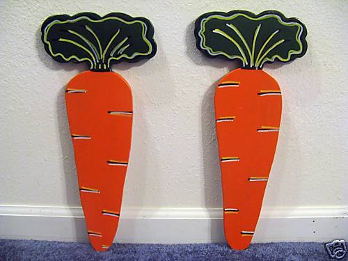 Two 16 Carrots Easter Spring Lawn Yard Art Decoration  