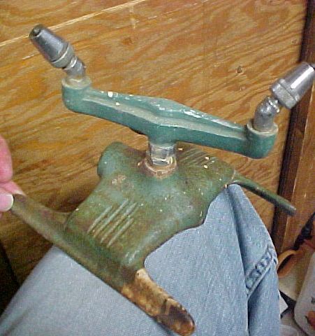 RARE w D Allen Cast Iron Lawn Garden Water Sprinkler