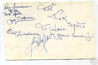 The Ink Spots Doo Wop R&B Singers Signed Autograph  