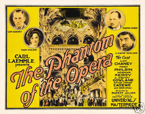 The phantom of the opera 1925 Carl Laemmle #1 poster | eBay