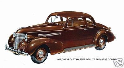 1939 CHEVROLET MASTER DELUXE BUSINESS COUPE ~ MAGNET  