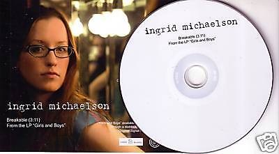 INGRID MICHAELSON Breakable RARE PROMO DJ CD Single 07  