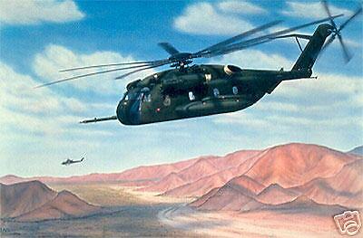 Desert Stallion Sam Lyons USMC CH 53 Helicopter Print  