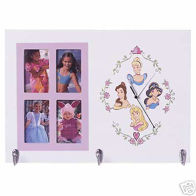 Disney Princess Wall Clock Organizer Picture frames  