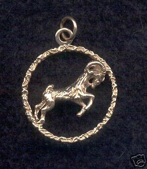 Vintage 14K Gold 3D ARIES THE RAM Zodiac Charm HEAVY  