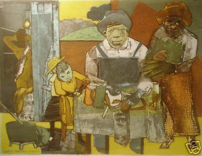 Romare Bearden The Family Original Etching Aquatint  