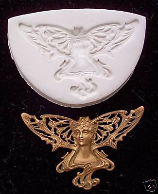 GODDESS WINGED NOUVEAU BEAUTY~ CNS polymer clay mold  