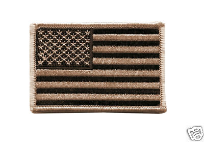 Desert Tan U S Flag Patch 2 x 3