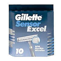 Gillette Sensor Excel, Refill Cartridges 10 ea  