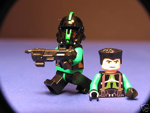 LEGO® Parts CLONE WARS custom fig Black COMMANDER GREE  