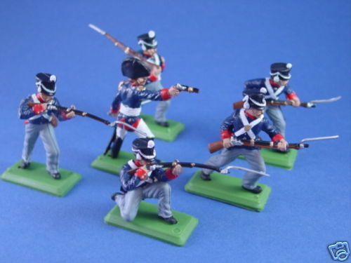 Toy Soldiers Britains Deetail DSG Prussian Infantry 6 Hand Painted 