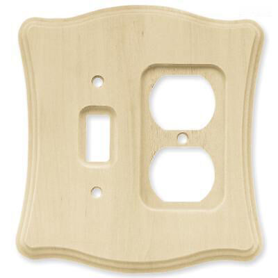 BRAINERD Wood Single Switch Duplex Outlet Cover 64643  