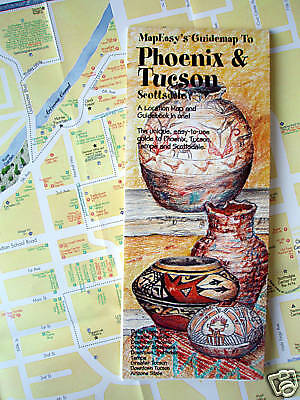 NEW 05 MAP of PHOENIX Tucson Scottsdale MapEZ Guide w Downtown Details