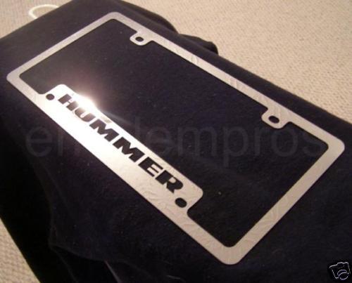 GM H2 H3 STAINLESS STEEL HUMMER LICENSE PLATE FRAME  