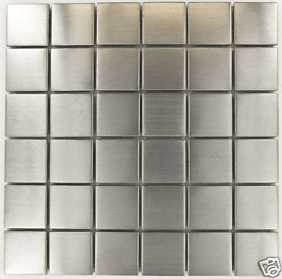 Stainless Steel Large Square Metal Tiles Sample 3 x 3  