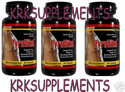 3x PyruVitol Calcium Pyruvate L Carnitine Alpha Lipoic 0892484000085 