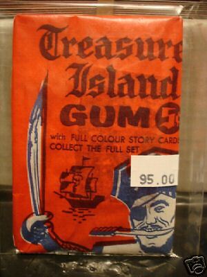 Treasure Island rare vintage cards unopened pack 1962  