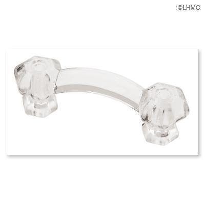 KNOB HILL 3 VICTORIAN GLASS PULL/CLEAR NIP LIST $15.09  