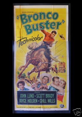 BRONCO BUSTER * COWBOY MOVIE POSTER WESTERN 1952 HORSE  