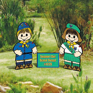 DRESS UP DARLINGS *BOY & GIRL SCOUT Outfits Yard Art  