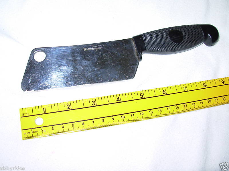 Cattaraugus Black Handle Small Meat Cleaver  