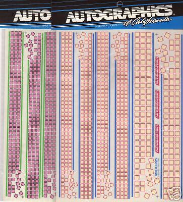 AutoGraphics #811 Grid N Lines yellow 1/10 scale decal  