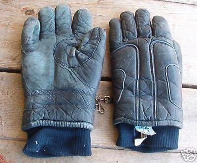 Ladies Motorcycle Gloves Large Conroy Navy Leather Used  