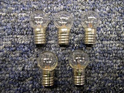 5 Lg 14v  Dimple Bulbs for American Flyer, Lionel and Marx Revolving Beacon towe