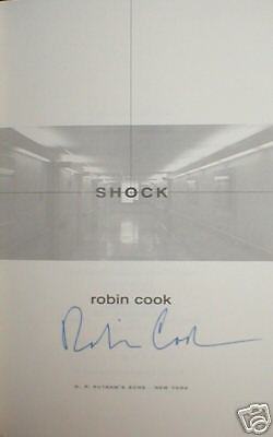 Shock signed Robin Cook (2001) First Edition 9780399146008  
