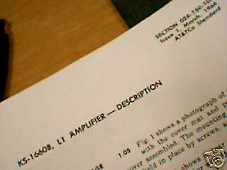 Western Electric BSP & Schematic for ks 16608 Amp  